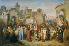 Herzog Leopolds des Glorreichen Einzug in Wien nach dem Kreuzzug von 1219 by Josef Matyáš Trenkwald