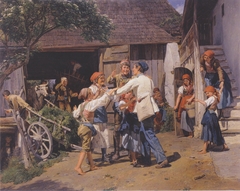 Homecoming into the fathers house by Ferdinand Georg Waldmüller