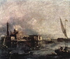 Il bacino di San Marco verso l'Isola di San Giorgio by Francesco Guardi