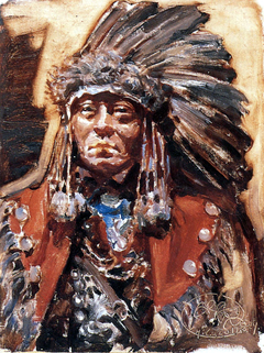 Indian Chief Clear Water by Akseli Gallen-Kallela