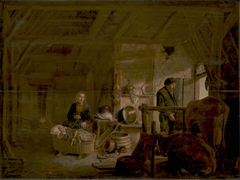 Interior of a Cottage by Govert Dircksz Camphuysen