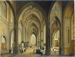 Interior of a Gothic Church by Johann Ludwig Ernst Morgenstern