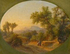 Italian Landscape by Károly Markó the Younger