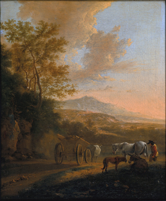 Italian Landscape with an Ox-cart by Jan Both