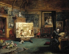 John Phillip, 1817 - 1867. Artist (In his studio) by John Ballantyne
