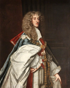 King James II (1633-1701), as Duke of York,  in Garter Robes by After Sir Peter Lely