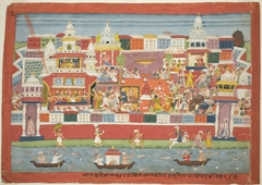 Krishna’s Marriage to Kalinda, from a copy of the Bhagavat Purana by Anonymous