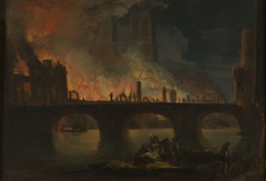 L'incendie de l'Hôtel Dieu, en 1772 by Jean-Baptiste-François Génillion