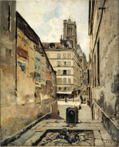 La Rue Grenier-sur-l'Eau by Emmanuel Alexandre Lansyer