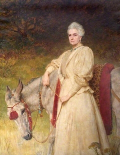 Lady Harriet Sarah Wantage (1837–1920) with her Egyptian Donkey