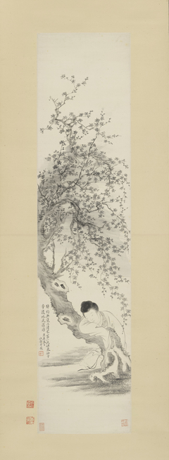 Lady Leaning on a Plum Tree by Gai Qi