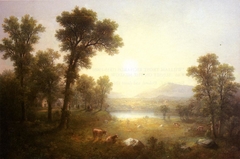 Lake Scene in the Mountains