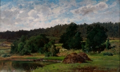 Lakeside Landscape by Hjalmar Munsterhjelm