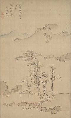 Landscape in the Manner of Ni Zan by Chikutō Nakabayashi