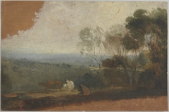 Landscape with Lake and Cattle