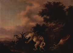 Leopards Attacking a Wild Boar by Wenzel Ignaz Brasch