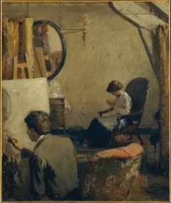 Louis Kronberg in His Studio in Copley Hall