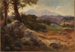Mountain Landscape with Goats by Johann Wilhelm Schirmer