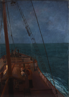 Nächtliche Fahrt im Mittelmeer by Emil Orlík