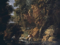 Poachers: View in the Dargle by attributed to John Butts