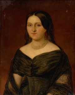 Portrait of a Lady in a Dark Dress by Stredoeurópsky maliar z 2 polovice 19 storočia