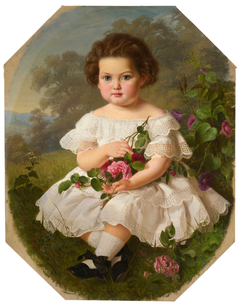 Portrait of Alexandrine Strübe (1859-1920) as a Child by Rudolf Epp
