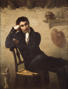 Portrait of an artist in his studio by Théodore Géricault