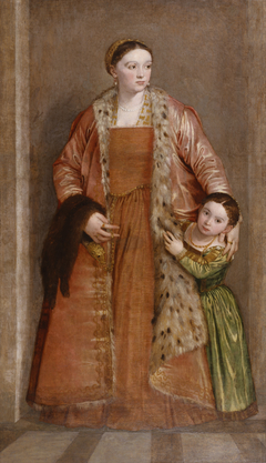 Portrait of Countess Livia da Porto Thiene and her Daughter Deidamia by Paolo Veronese