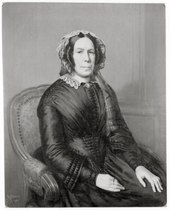 Portret van Anna Maria Haan (1795-1869), echtgenote van Josephus Brands by Hendricus Joannes Petrus Hanau