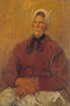 Portret van een wasvrouw uit Soest by Jacobus van Looy