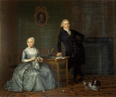 Portret van Nicolaas Buddingh (1749-1835) en zijn echtgenote Anna van Royen (1754-1790) by Christiaan van Geelen