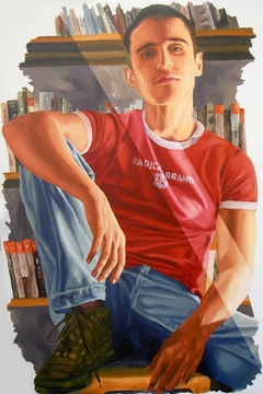 young man realistic artworks by the israeli queer painter raphael perez  by Raphael Perez