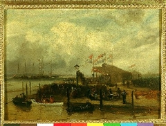 Regatta at the Veerhaven in Rotterdam by Charles Rochussen