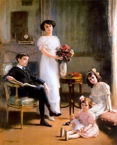 Retrato de la familia Sánchez by Ramón Casas