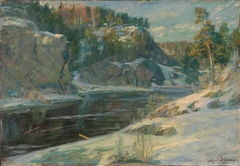 Riverlandscape in Winter by Jørgen Sørensen
