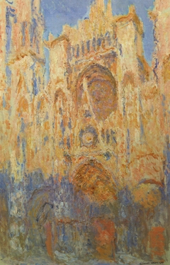 Rouen Cathedral, Portal, Sunlight, End of the Day by Claude Monet