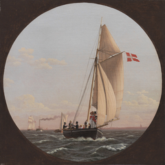 Sailing from Copenhagen to Charlottenlund by Christoffer Wilhelm Eckersberg