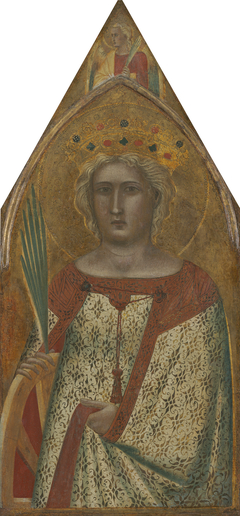 Saint Catherine of Alexandria, with an Angel [right panel] by Pietro Lorenzetti