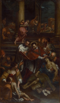 Saint Charles of Borromeo among Plague Victims by Giuseppe Bonati
