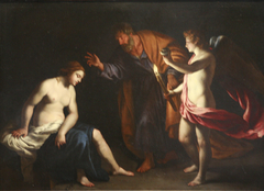 Saint Peter visits Saint Agatha in her Prison