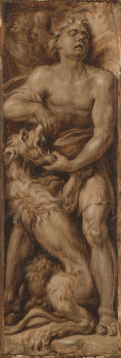Samson rending the lion by Maarten van Heemskerck