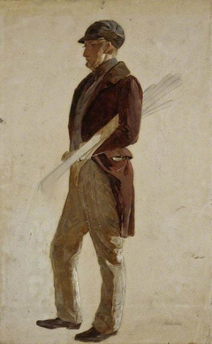 Sandy Pirrie, active 1847. Golfer by Charles Lees