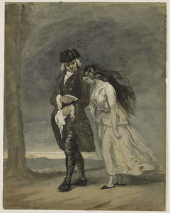 Sterne's 'Sentimental Journey' - Yorick (Laurence Sterne) and Maria walking