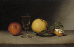 Still Life with Apples, Sherry, and Tea Cake by Raphaelle Peale