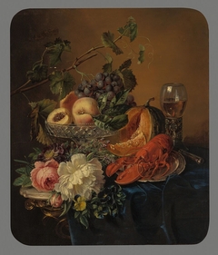 Still Life with Lobster, Flowers and Fruit by Marianne Antoinette Meyer