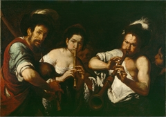 Street Musicians by Bernardo Strozzi
