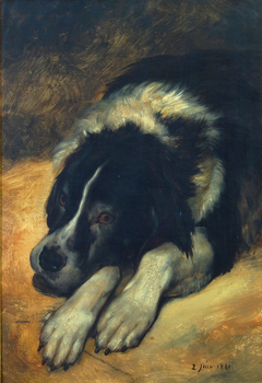 Studie naar Turc, de hond van de kunstenaar by Ary Scheffer