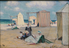 The Beach at Dinard by Clarence Gagnon