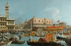 The Bucintoro returning to the Molo on Ascension Day after the Ceremony of Wedding the Adriatic by Canaletto