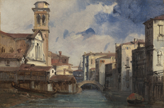 The Church of San Trovaso, Venice by Jules-Romain Joyant